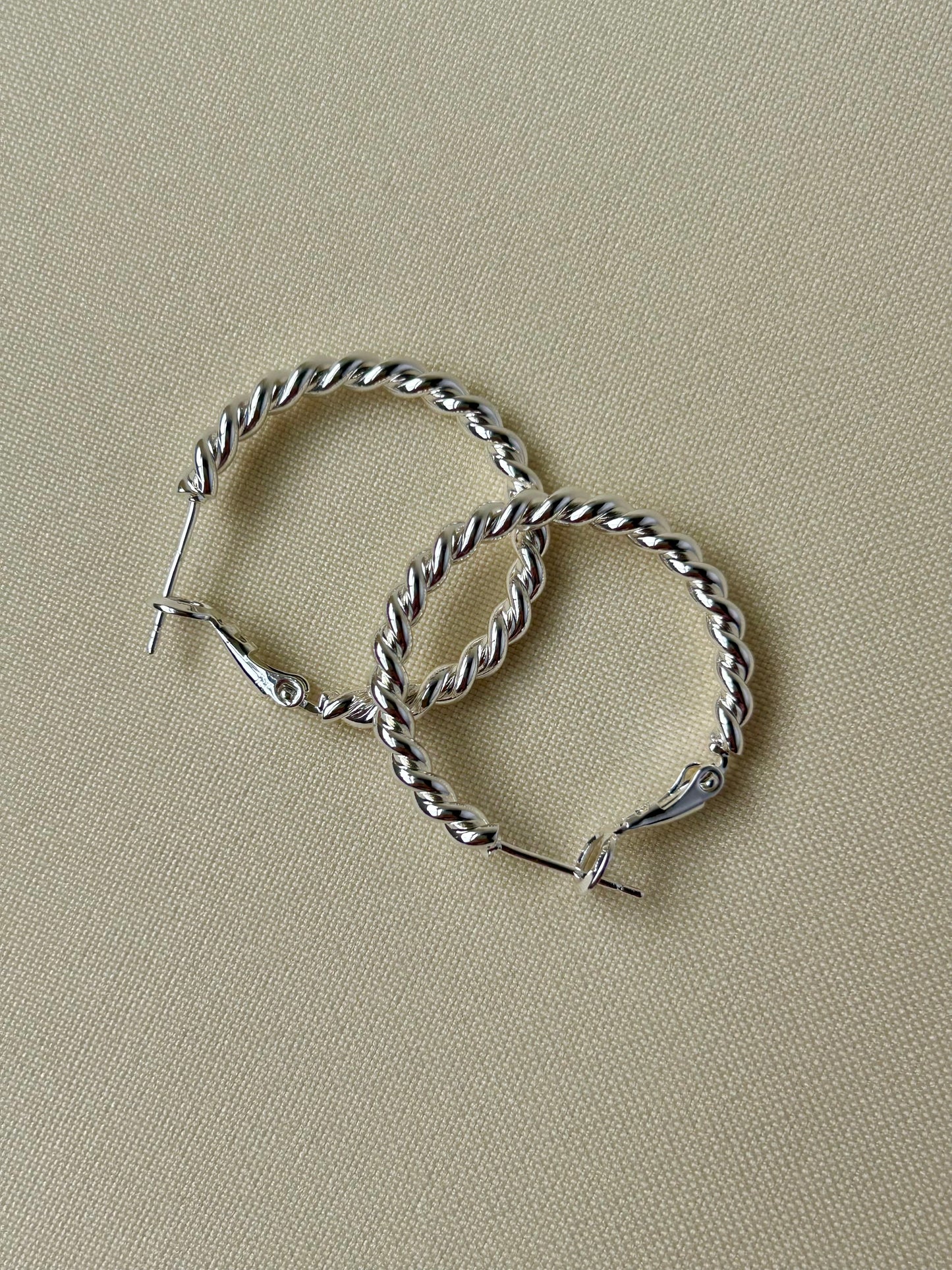 Argollas 30 mm Enchapadas en Plata