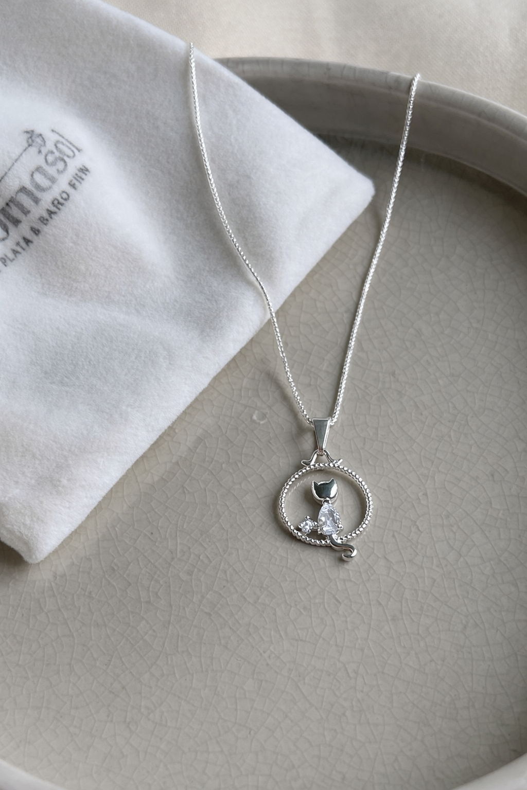 Collar Gatito con Circones en Plata 925