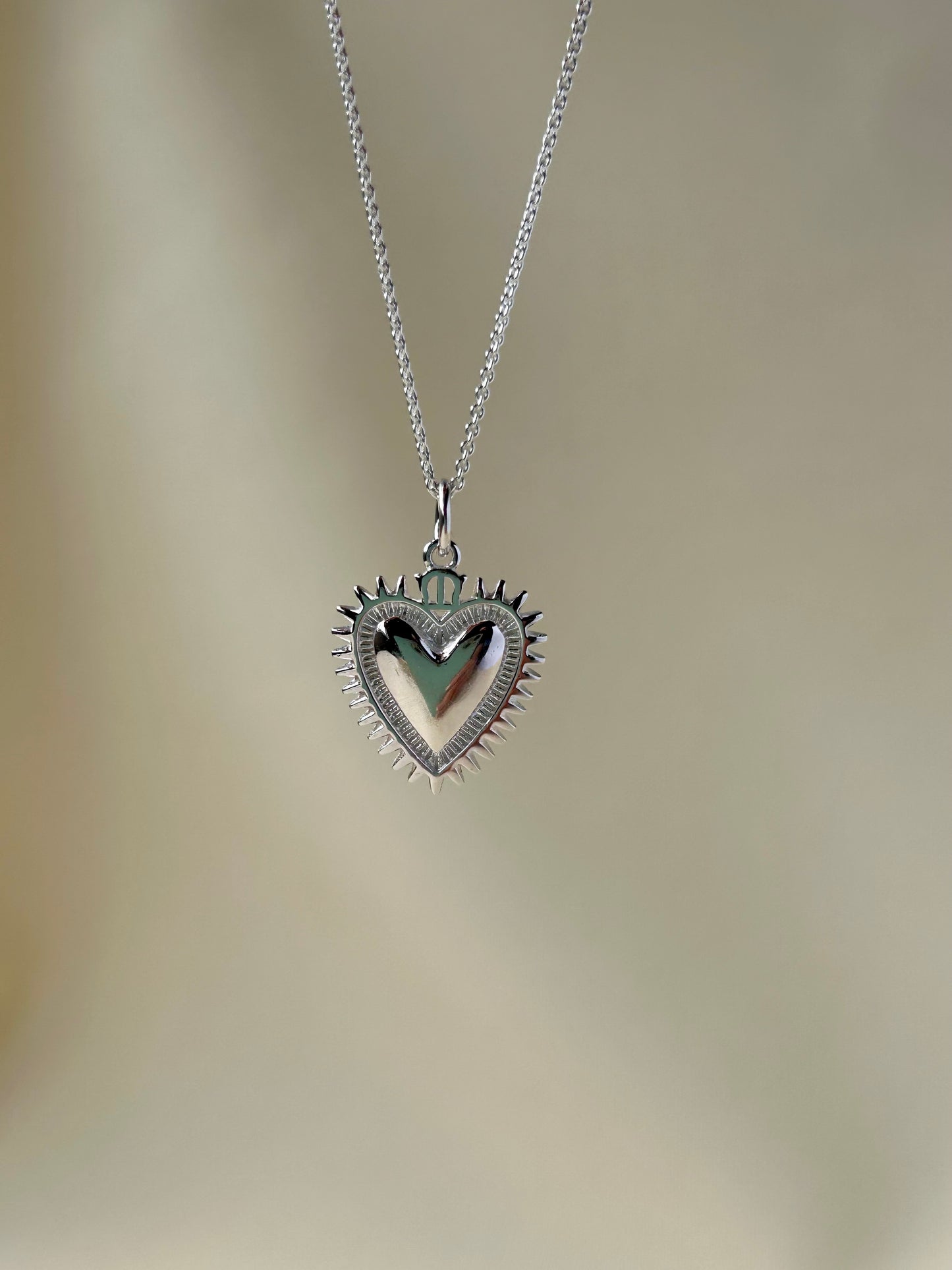 Collar detente corazón en plata italiana 925 (45 cm)