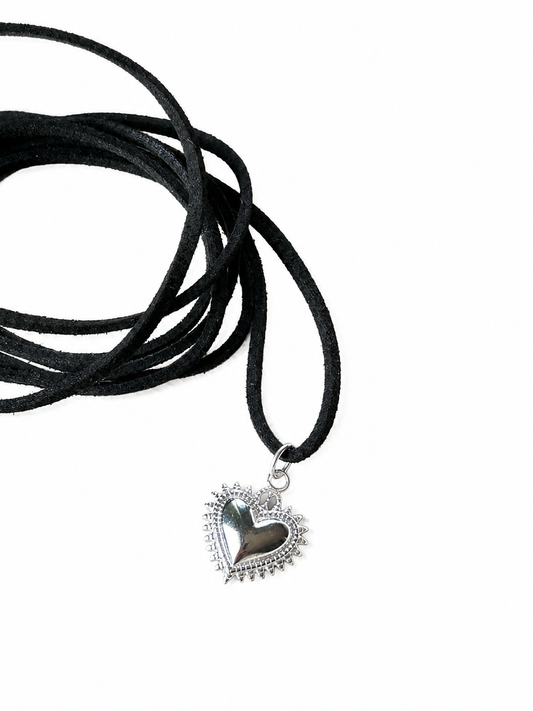 Collar Gamuza 1,5 m + Colgante Detente en Plata 925