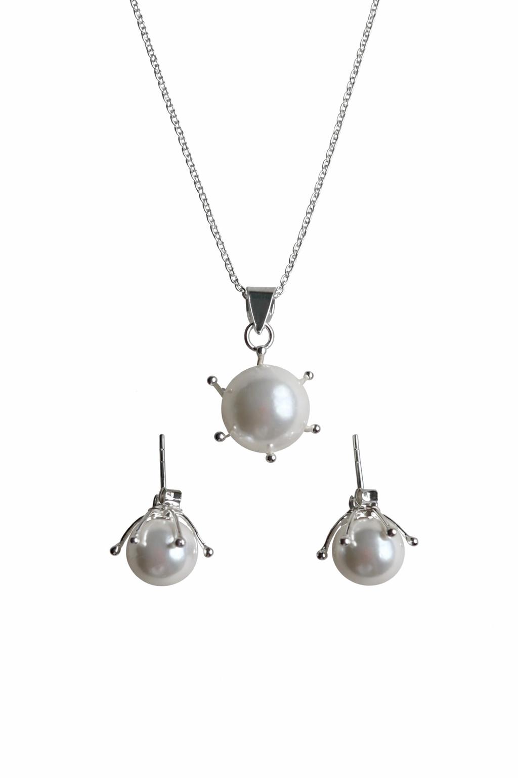 Conjunto Perla Pistilo en Plata Fina 925