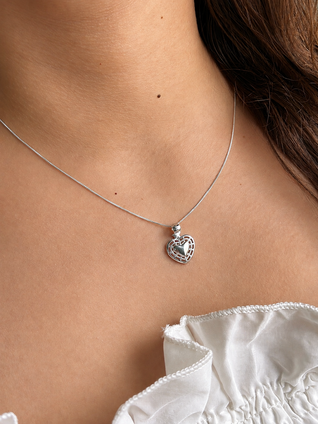 Collar Detente Corazón Plata 925
