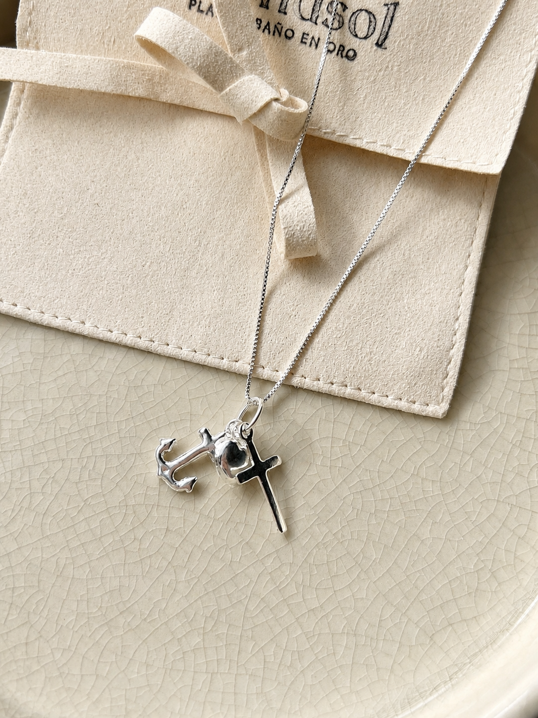 Collar Tres Gracias Plata 925