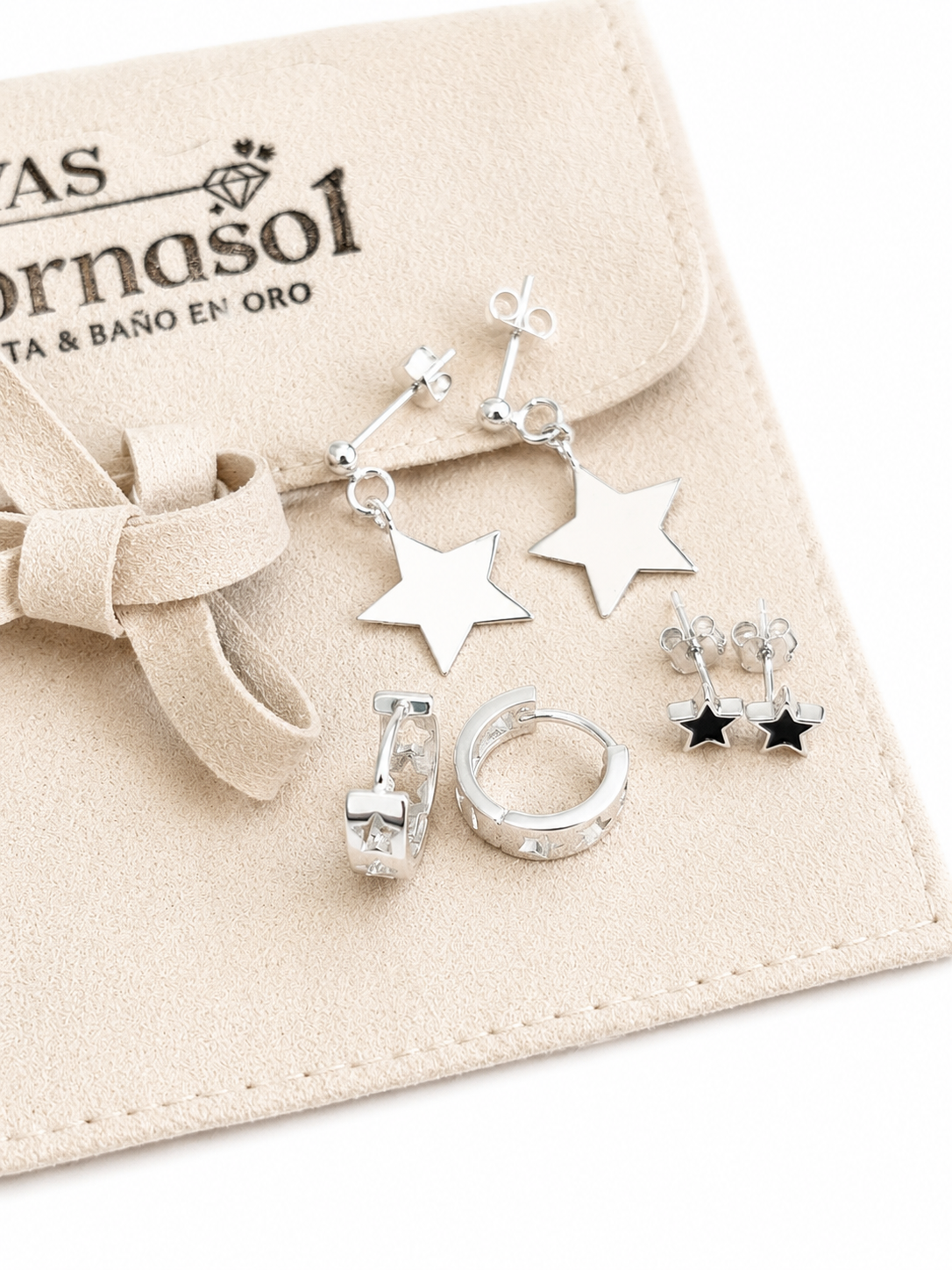Set Cosmos | 3 Pares de Aros en Plata 925