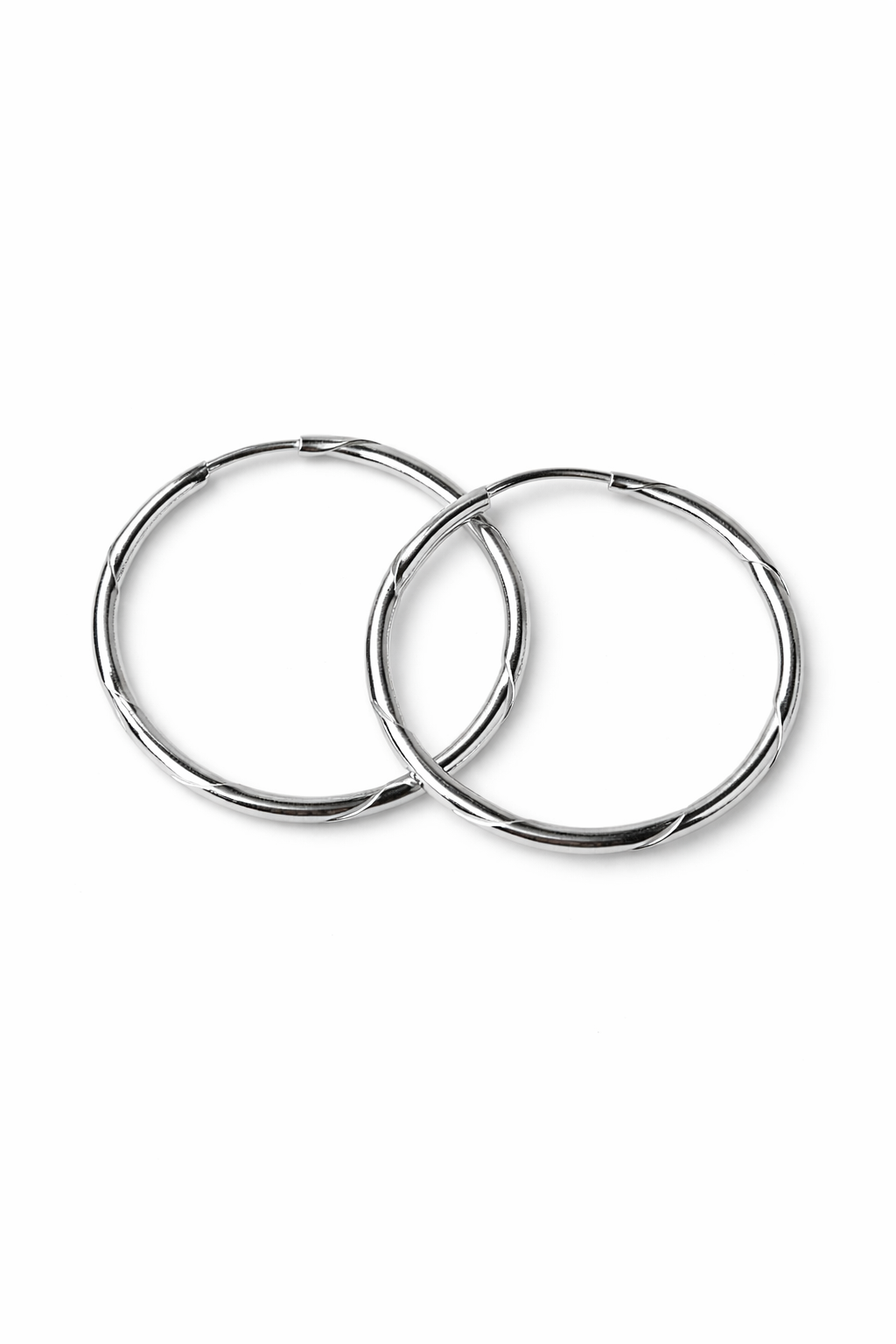 Argollas 25 mm Enchapadas en Plata