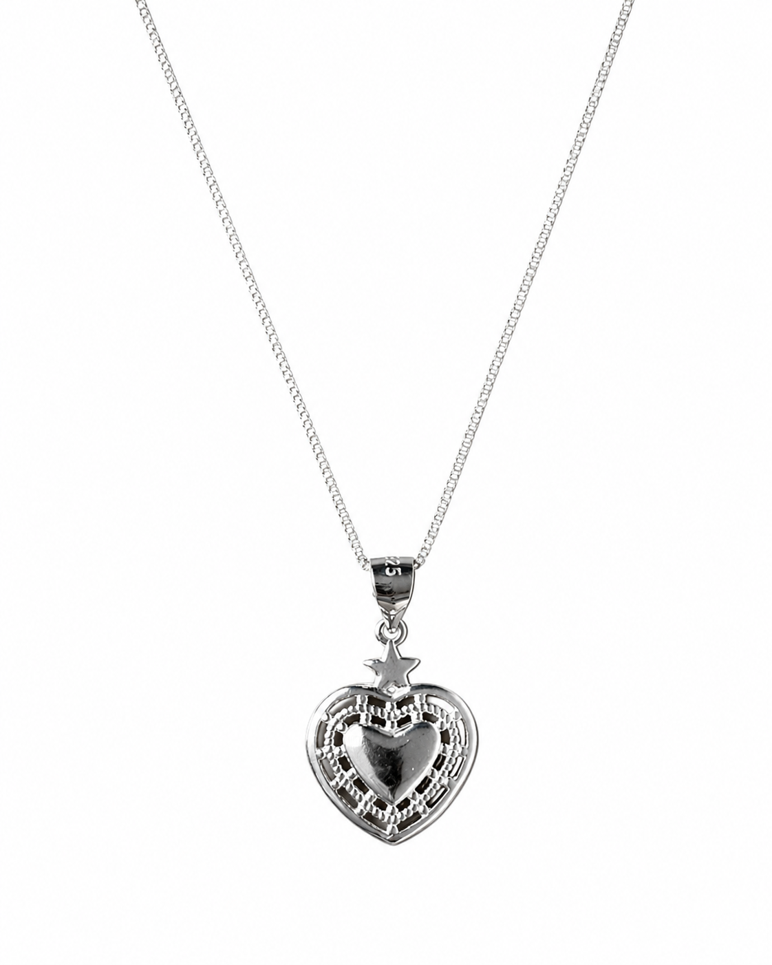 Collar Detente Corazón Plata 925