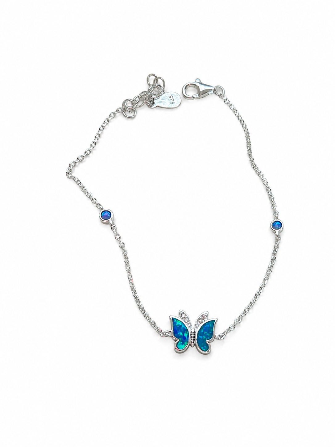 Pulsera Mariposa Ópalo Azul