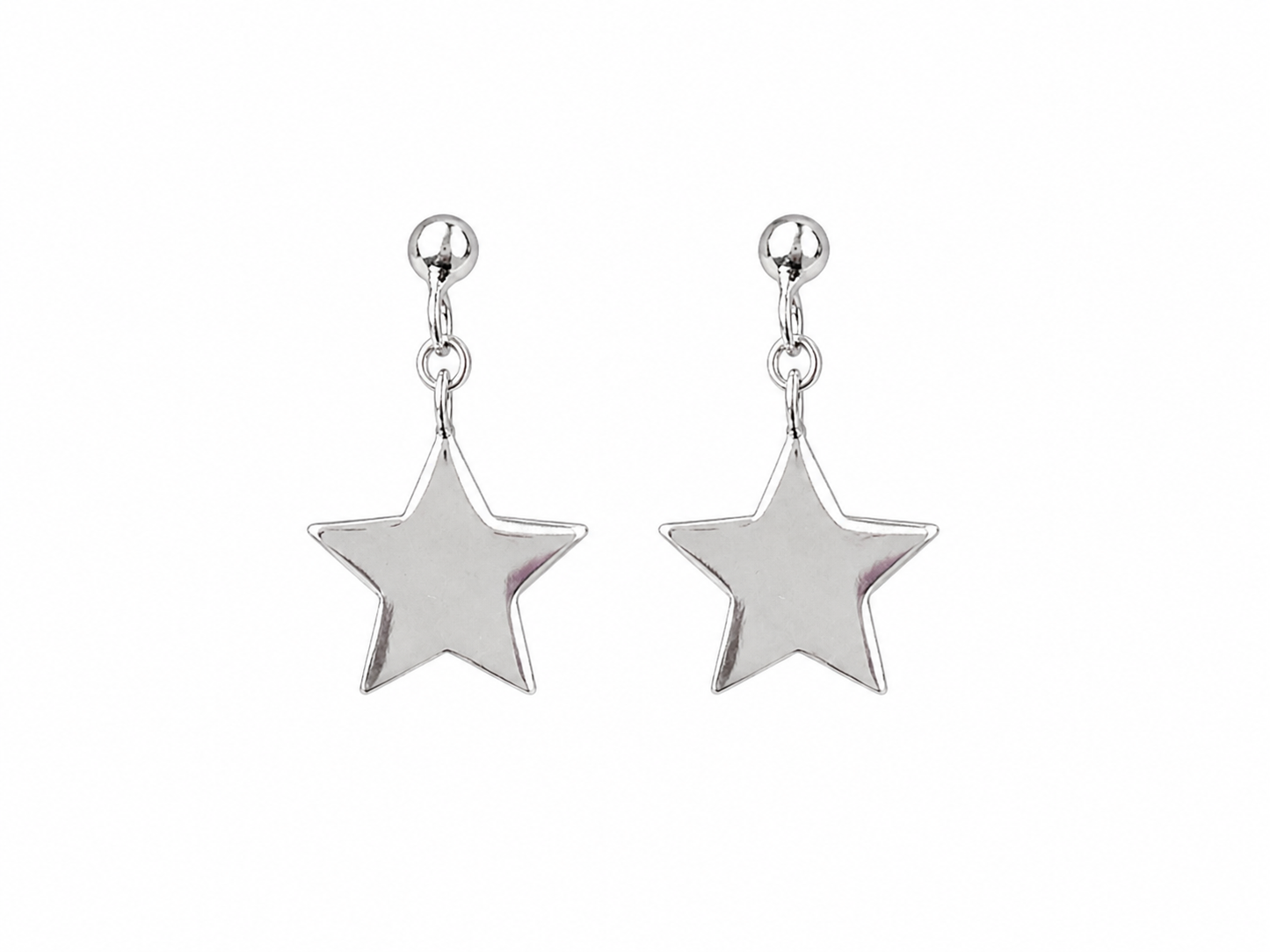 Aros Estrella en Plata Fina 925