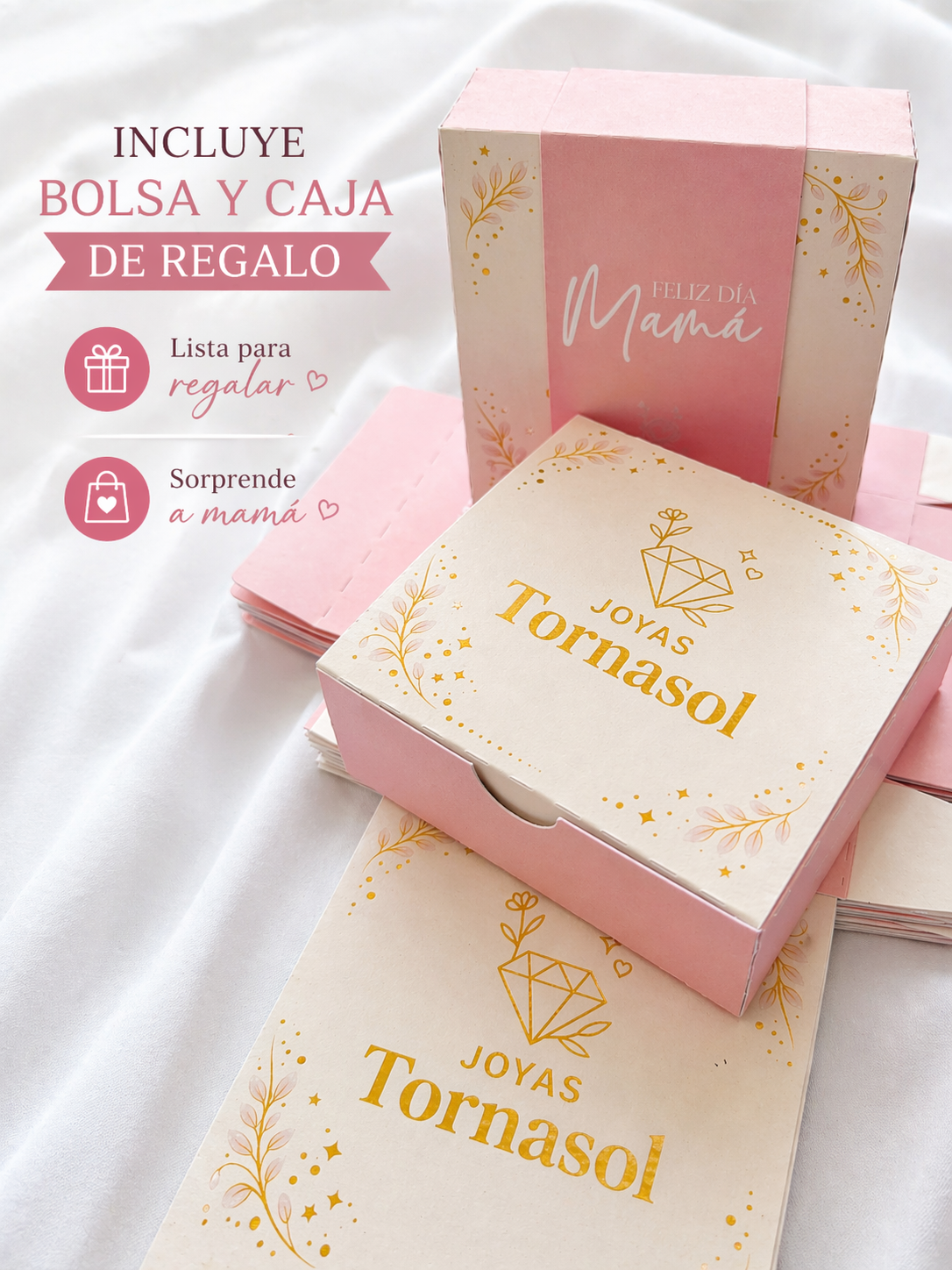 Collar Flor con Cuarzo Rosado en Plata Fina 925