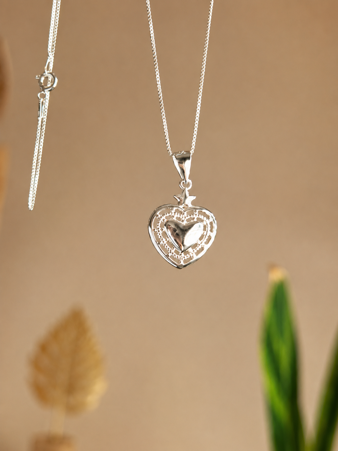 Collar Detente Corazón Plata 925