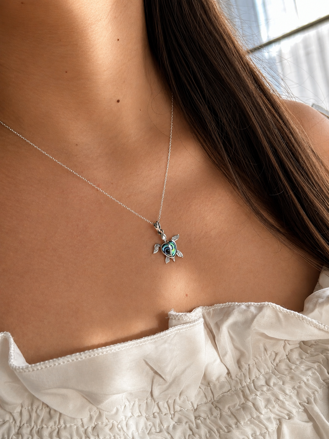 Collar Tortuga Abalón Plata 925