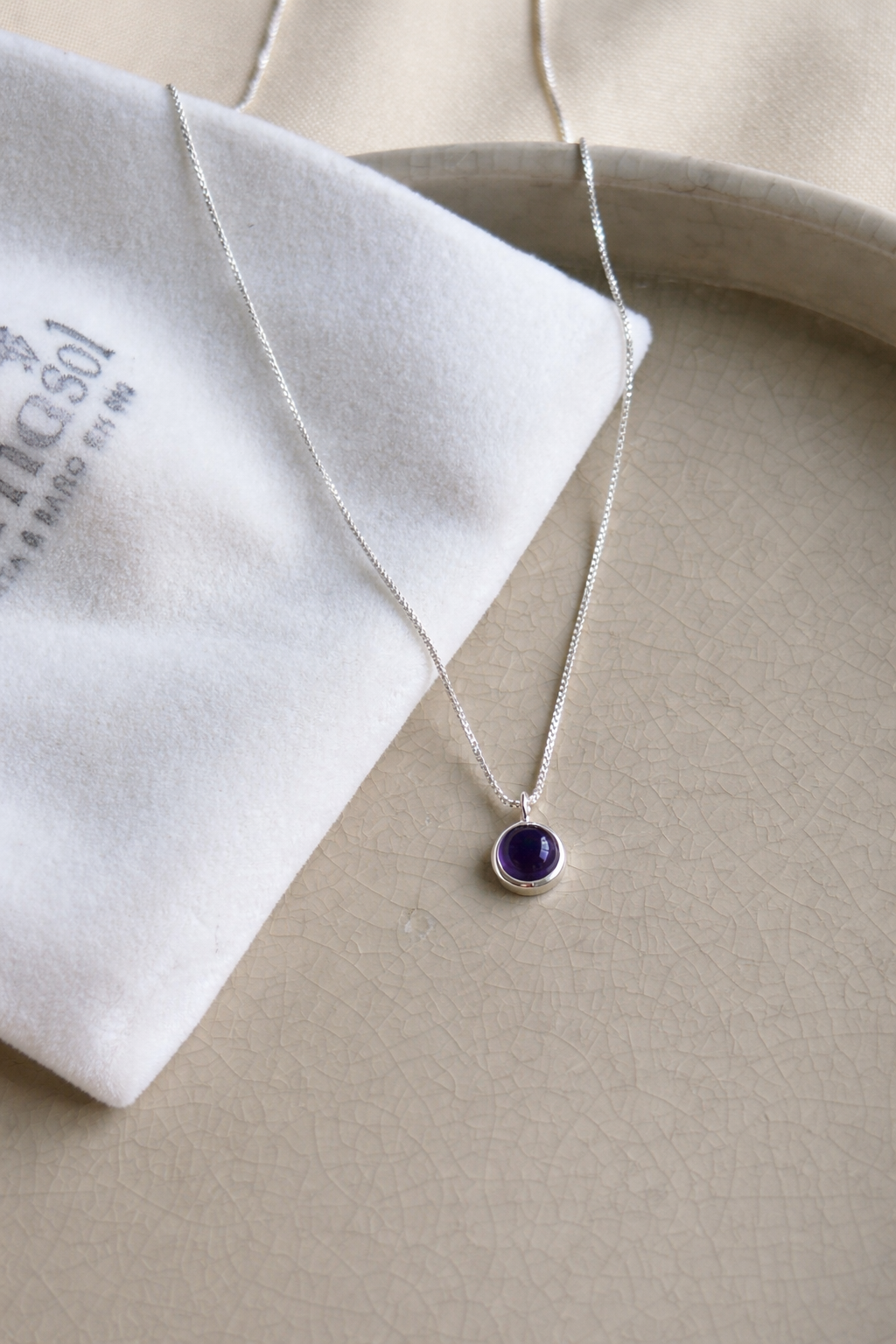 Collar Amatista en Plata Fina 925