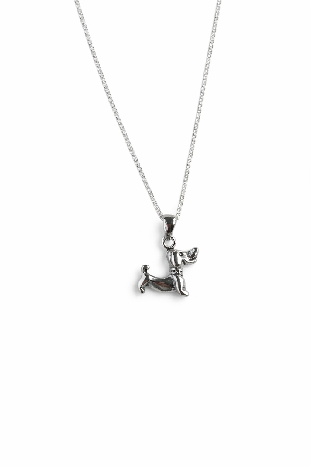 Collar Perro Salchicha en Plata Fina 925