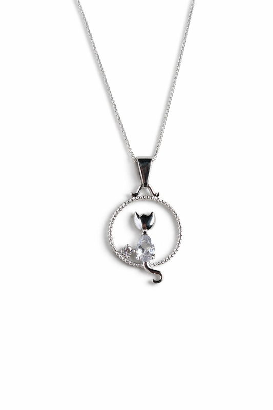 Collar Gatito con Circones en Plata 925